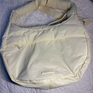 ATHLETA butter yellow shoulder bag